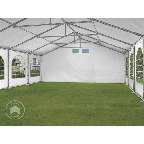 TOOLPORT 5x10 m Tente de réception/Barnum Rouge-Blanc Toile de Haute  qualité PVC 700 N