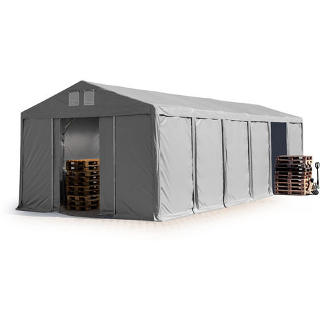 8x10 80 m² tente/hangar de stockage, H. 3,46 m, porte 4,14x2,6 m