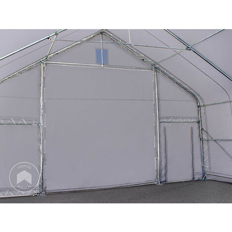 4x10 m tente de stockage, PVC 800, H. 2,6 m, blanc, avec statique