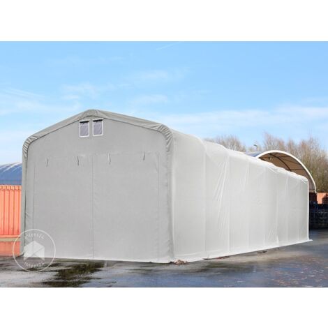 TOOLPORT Tente De Stockage 4x6 M Abri Bâche PVC 700 N Imperméable Gris