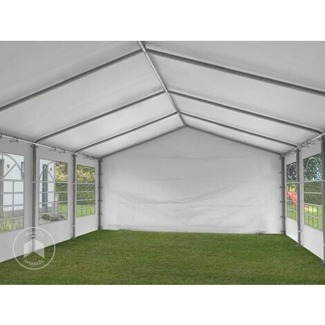 Tente de réception 3x6 m barnum pavillon blanc bâche PE 350 N imperméable tente de jardin