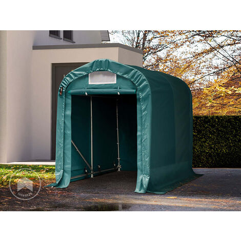 Tente-Garage TOOLPORT 1,6x2,4m - Bâche PVC 800N, Armature Acier Galvanisé - Abri Pour Voiture, Moto, Stockage