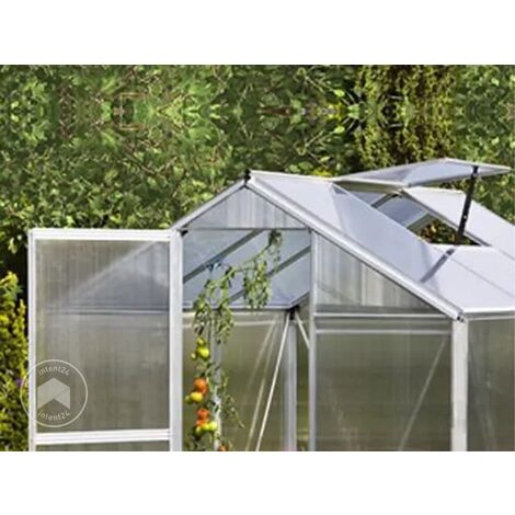 GFP Serre Viola cadre alu 222x223 cm, panneaux double paroi 6 mm