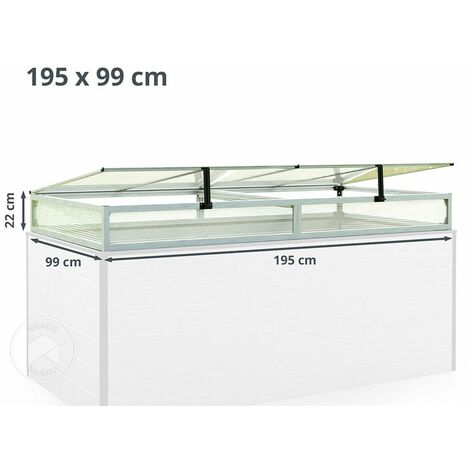 Mini Serre De Jardin TecTake - Châssis Aluminium, Plaques Alvéolaires 4 Mm, 102x102x41 Cm - Pour Semis, Hivernage, Potager Extérieur - 7