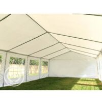 Tente De Réception TOOLPORT 5x10 M - Toile PVC 700N, Blanc, Montage Facile Pour Événements Extérieurs