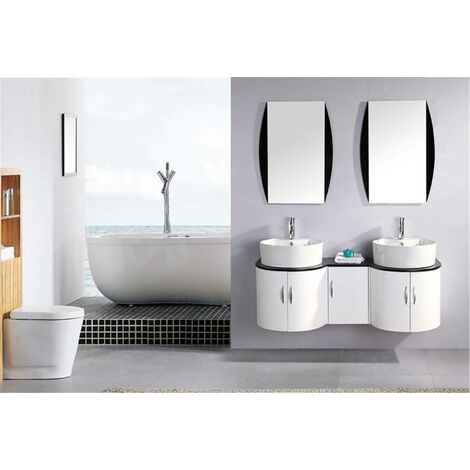 White Bathroom Cabinet 138 cm Washbasin Included - Tiger
