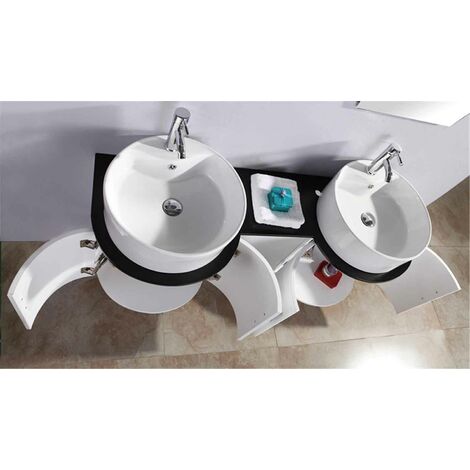 White Bathroom Cabinet 138 cm Washbasin Included - Tiger