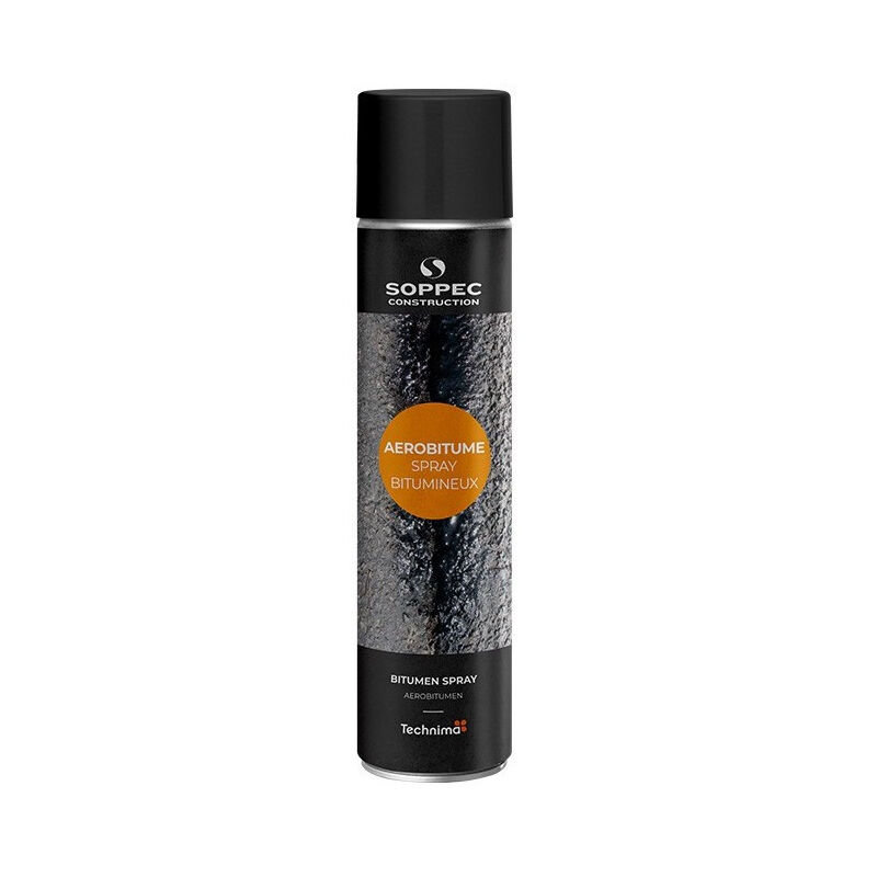 Spray bitumeux en aérosol Noir AEROBITUME (600 ml) - 143003 - Soppec