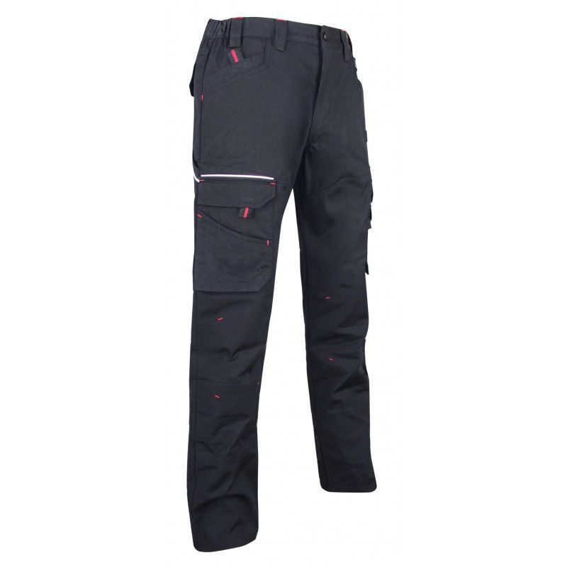 Pantalon de travail multipoches tissu Canvas Noir - 1425 BASALTE - LMA - taille 44
