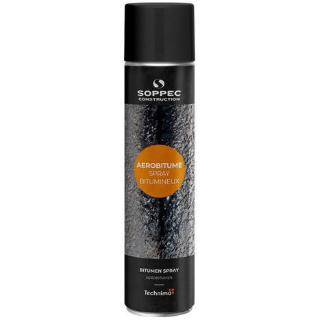Spray bitumeux en aérosol Noir AEROBITUME (600 ml) - 143003 - Soppec