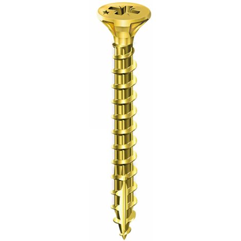 Vis à bois agglomérés Pozidrive acier bichromaté 3X25 boîte de 500 - ROCKET - 351400026203