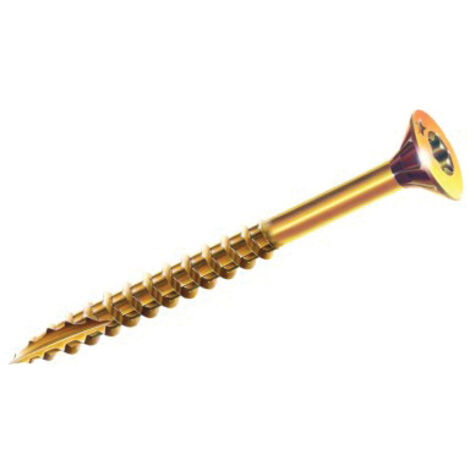 Vis à bois agglomérés Pozidrive acier bichromaté 6X140/70 boîte de 100 - ROCKET - 351400026242