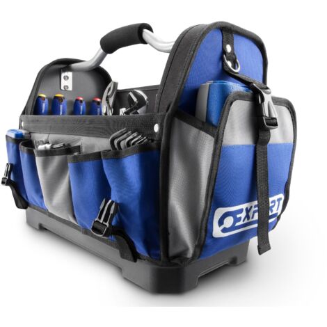 Expert – Sac à outils textile à bandoulière E010601 – Tissus 600D – Capacité 10 kg – Poches élastiques et rangement ajustable (1/10)