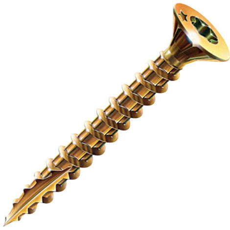 Rocket – Vis à bois 6x80 tête fraisée étoile – Acier bichromaté lubrifié – 150 pièces – Fixation rapide pour assemblages bois