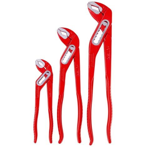 Virax – Jeu de pinces multiprises 990008 – Lot de 3 – Serrage précis 7 positions – Branches anti-pincement – Pour pièces de formes variées