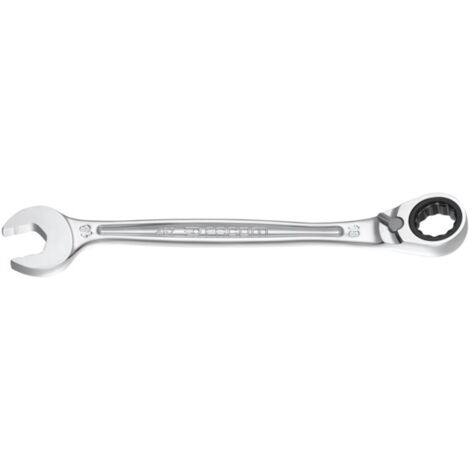 Facom – Clé mixte à cliquet 467B D32 – Hexagone de manœuvre 12mm – Longueur 200mm – Pour espaces confinés et chantiers humides