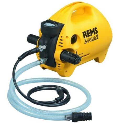 Rems – Pompe d'épreuve électrique E-Push 2 – Moteur 1300W silencieux – Pression max 60 bar – Tuyau avec filtre anti-retour (1/6)
