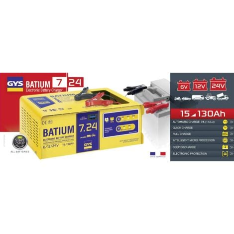 Chargeur batterie automatique BATIUM 7.24 - 024502 - GYS