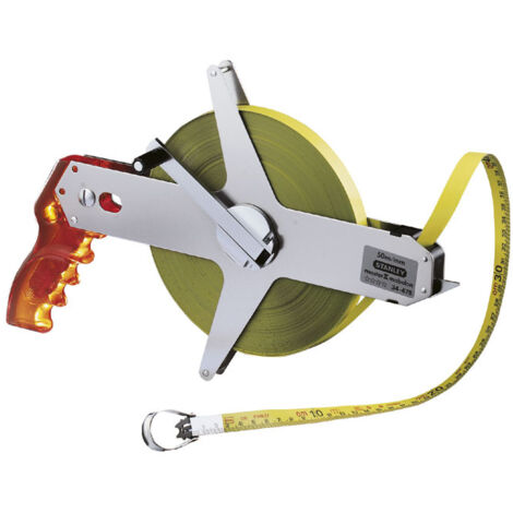 Stanley – Mètre déroulant 50m x 12,7mm en acier Mabolon – Résistant à l'abrasion et aux produits chimiques – Crochet de fixation rabattable (1/6)