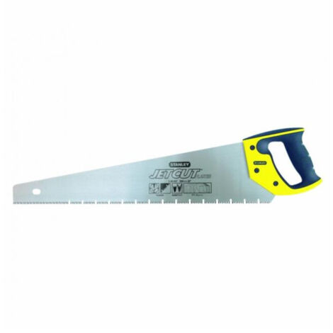 Stanley – Scie égoïne pour panneaux de plâtre 220037 – Lame acier suédois 550mm – Denture Hard Point 7 dents/pouce – Coupe nette sans éclat