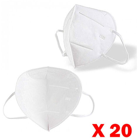 Masques FFP2 Warrior – Lot De 20 – Taille Unique – Protection Respiratoire