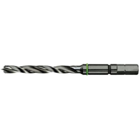 Mèche hélicoïdale pour bois 8 mm – Longueur 115 mm – 2 tranchants pour perçages propres – Compatible avec perceuses Festool FastFix