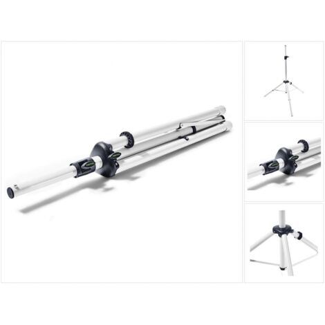 Festool – Trépied ST DUO 200 – Support stationnaire réglable 150-200 cm – Conception robuste pour conditions difficiles – Pieds en plastique isolant