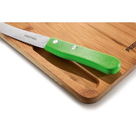 Festool – 203992 Planche à découper en bois de bambou 240x160x12mm – Couteau universel à lame crantée – Support magnétique inclus (1/4)