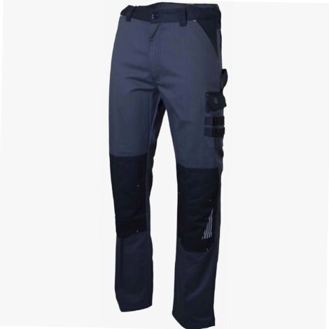 Pantalon de jardinage multipoches – 60% coton 40% polyester – Longueur entrejambe 84 cm – Compatible avec genouillères – Lebeurre