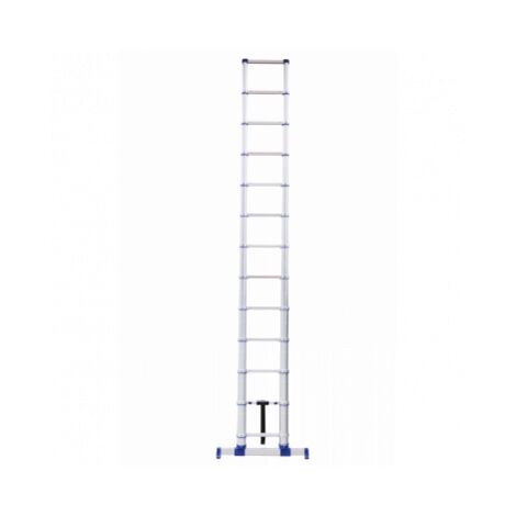 Tubesca Comabi – Échelle télescopique 4.70M 94838 – 13 marches en aluminium – Stabilisateurs télescopiques – Norme EN 131-6 professionnelle