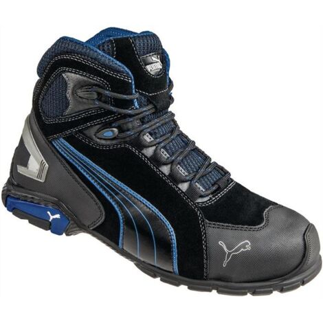 Puma – Bottes de sécurité montantes S3 SRC – Tige cuir velours hydrophobé – Semelle anti-perforation FAP – Pointure 44 – Semelles anti-dérapantes
