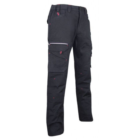 Pantalon de travail Multipoches LMA extensible Basalte Noir 54.