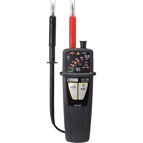 Chauvin Arnoux – Testeur de tension IP2X – 600V CAT IV – Détection jusqu'à 690VAC et 750VDC – Autotest intégré – Indice IP65 pour environnements exposés
