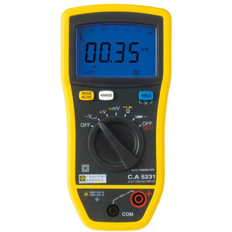 Chauvin Arnoux – Multimètre numérique 6000 points – P01196731 – CAT IV 600V / CAT III 1000V – Mesure TRMS jusqu'à 600A – Boîtier antichoc IP54 (1/5)