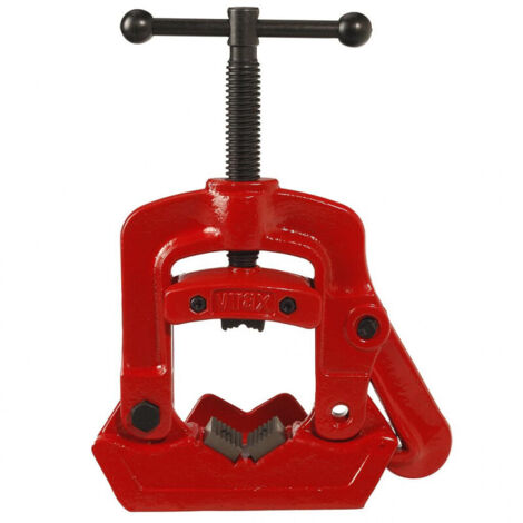 Virax – Étau à tube en fonte – Capacité de serrage 10 à 60 mm – Finition laquée rouge – Vis à filet trapézoïdal pour usage intensif (1/7)