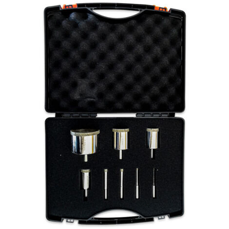 Coffret 8 trépans diamantés perceuse Ø 6-8-10-12-28-35-43-68 mm - 251955 - EDMA (1/2)