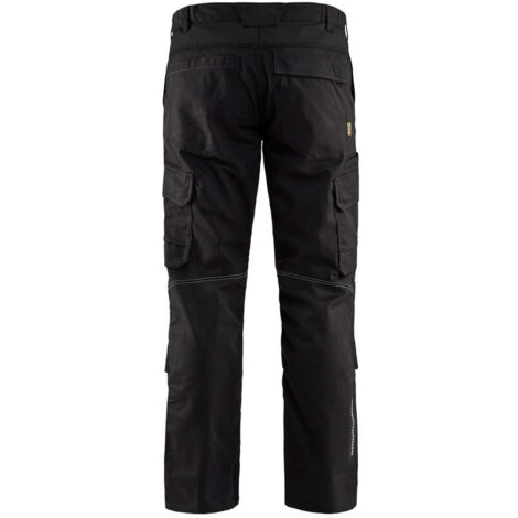 Pantalon industrie avec poches genouillères stretch 2D Noir - 144818329900 - Blaklader - taille 44 (1/4)