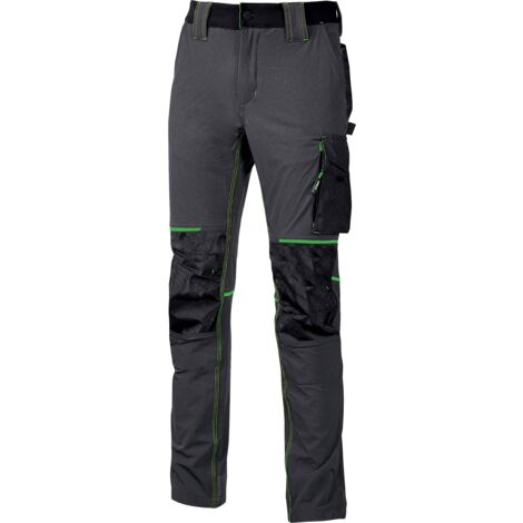 Pantalon de travail U-Power Atom U-4 stretch - M - Anthracite/Vert