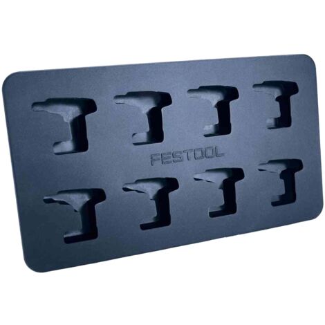 Festool – Moule à glaçons 577366 – 8 compartiments en silicone platine – Dimensions 20 x 11 x 1,5 cm – Pour boissons fraîches