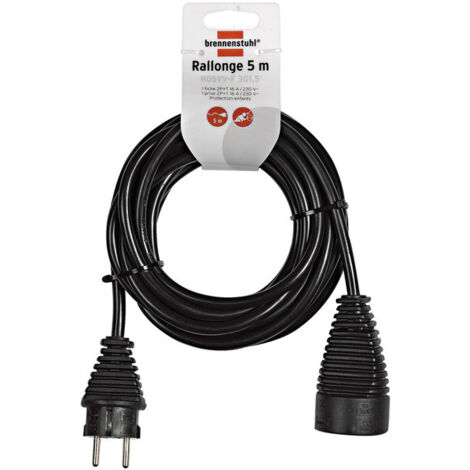 Rallonge électrique 5m de câble H05VV-F 3G1,5 (1/2)
