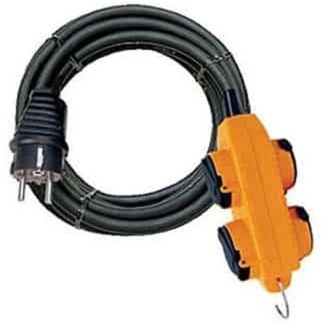 Brennenstuhl – Rallonge 10m 16A/230V Powerblock – 4 prises 2P+T à clapets – Câble H07RN-F 3G2,5 – Puissance maxi 3500W (1/10)