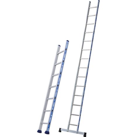 Tubesca Comabi – Échelle simple aluminium renforcée 150 kg – Hauteur d'accès 7,82 m – Échelons 30 x 30 mm – Normes EN 131 – Pour chantiers intensifs