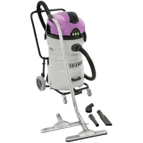 Sidamo – Aspirateur professionnel eau et poussières 20402048 – Cuve polypropylène 55 L – Moteur bi-turbine 3x 1200W – Dépression 25,5 kPa - JET 100 P (1/3)