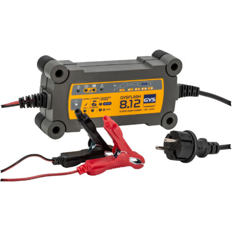 Chargeur de batterie 12V GYSFLASH 8.12 – Charge automatique 8 étapes – Récupération batteries >2V – 29385