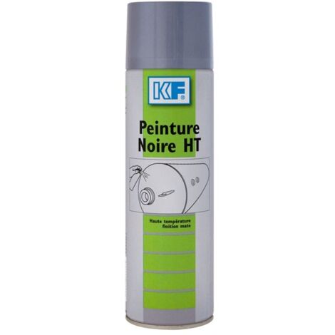 Peinture aérosol haute température Noire HT - 6028 - KF (1/2)