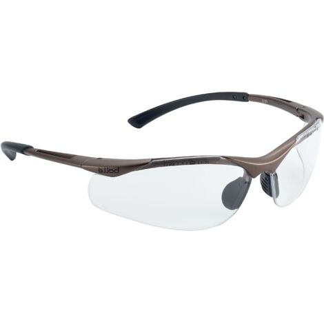 Bollé Safety – Lunettes de protection CONTOUR incolore – Norme EPI – Monture nylon avec protections latérales – Verres polycarbonate traitement platinum