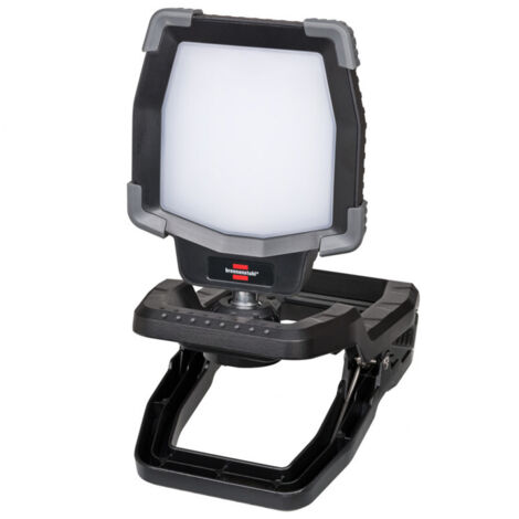 Brennenstuhl – Projecteur de chantier LED à pince rechargeable 40W 3800lm – Orientation 360° – Autonomie 12h – IP65 pour chantiers humides (1/10)