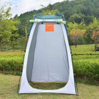 Portable Instant Tent 120*120*190cm Green+Grey Camping Shower Toilet Outdoor Hiking Dressing Changing Tent