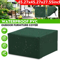 Garden Patio Furniture Lounger Cover Cube Table Cover Green 115x115x70cm