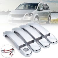 8pcs Chrome ABS Door Handle Covers Trim For VW Touran/Caddy/Multivan/Transporter/Caravelle
